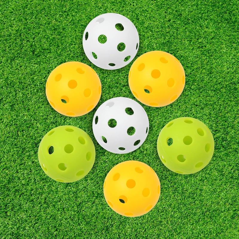 Avesfer 12/20/40 Pack Plastic Golf Balls Soft [Anti-Crack] 42mm Training Golf Balls for Swing Practice Golf Balls for Backyard Limited Flight Airflow Hollow at Home Use Indoor Green - Image 5